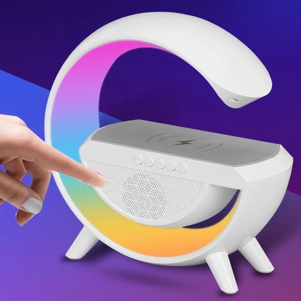 3 In 1 G Smart Station, Multifunctional Wireless Lamp, G LED Table Stand, Dimmable Night Light Touch Lamp Alarm Clock with Music Sync, Home Office Study Bedside Decor Lamp 3 In 1 G Smart Station, Multifunctional Wireless Lamp, G LED Table Stand, Dimmable Night Light Touch Lamp Alarm Clock with Music Sync, Home Office Study Bedside Decor Lamp